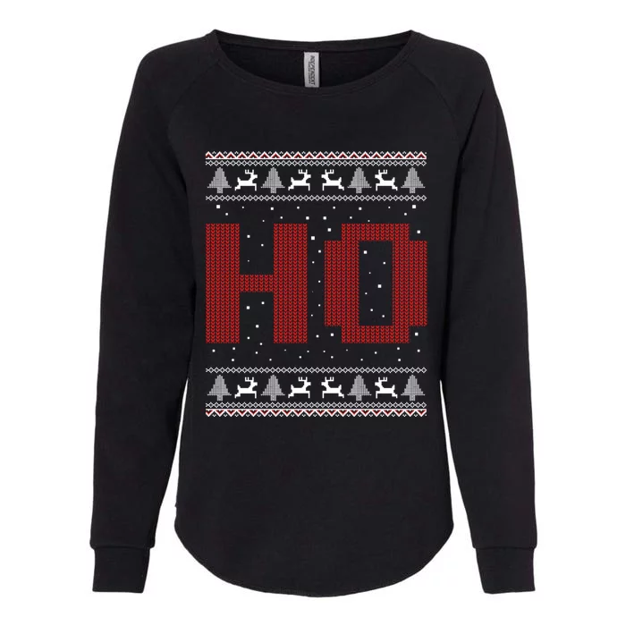 Where My HoS At Ho Matching Couple Santa Ugly Christmas Gift Womens California Wash Sweatshirt