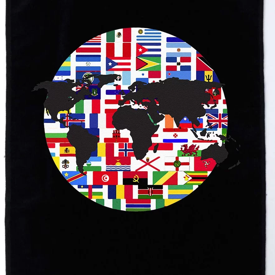 World Map International Country Flags Traveling World Flags Platinum Collection Golf Towel