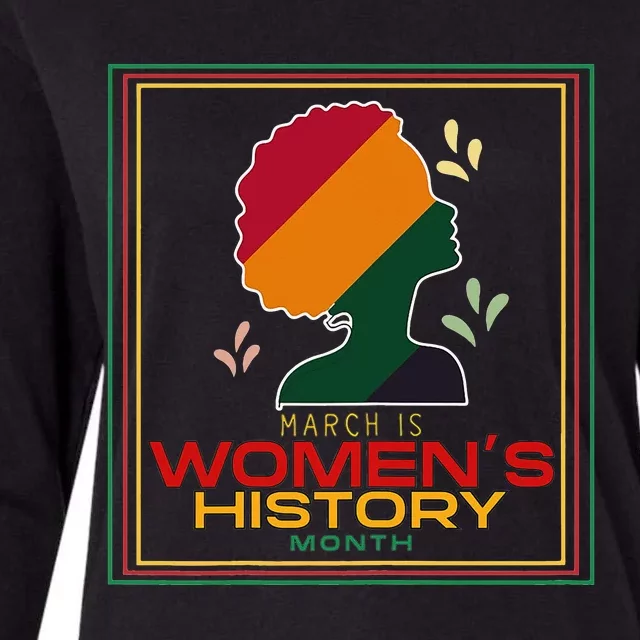 Wo March Is WOMEN'S HISTORY MONTH Womens Cotton Relaxed Long Sleeve T-Shirt