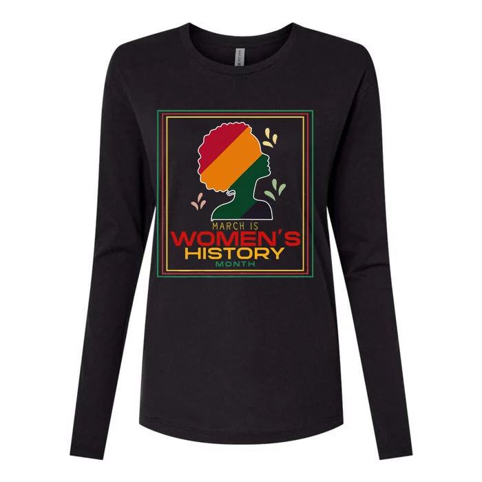 Wo March Is WOMEN'S HISTORY MONTH Womens Cotton Relaxed Long Sleeve T-Shirt