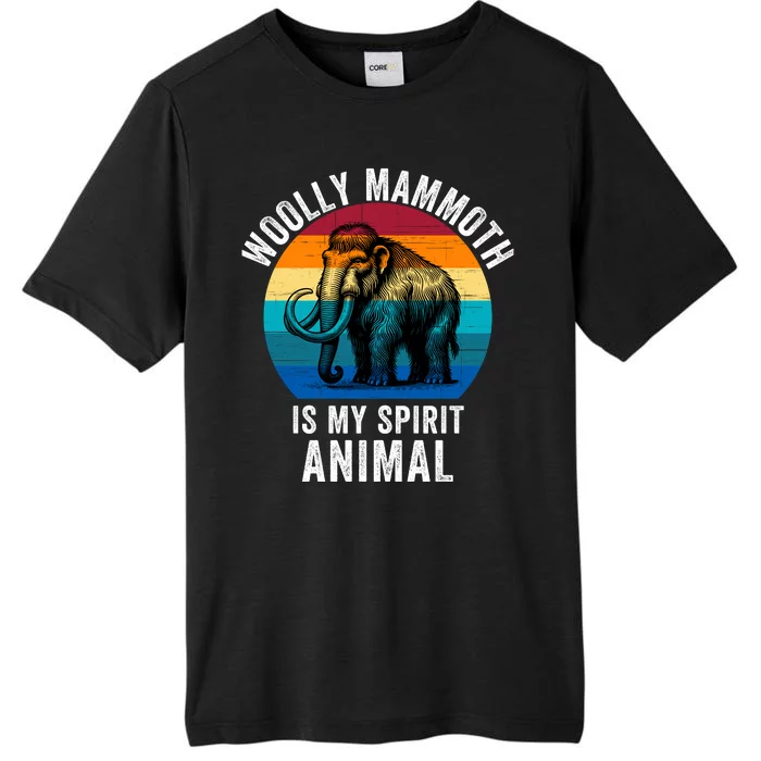 Woolly Mammoth Is My Spirt Animal Vintage Retro Sunset ChromaSoft Performance T-Shirt