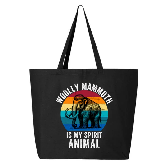 Woolly Mammoth Is My Spirt Animal Vintage Retro Sunset 25L Jumbo Tote