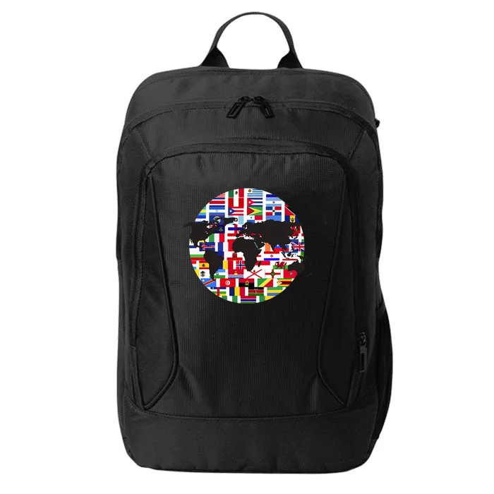 World Map International Country Flags Traveling World Flags City Backpack