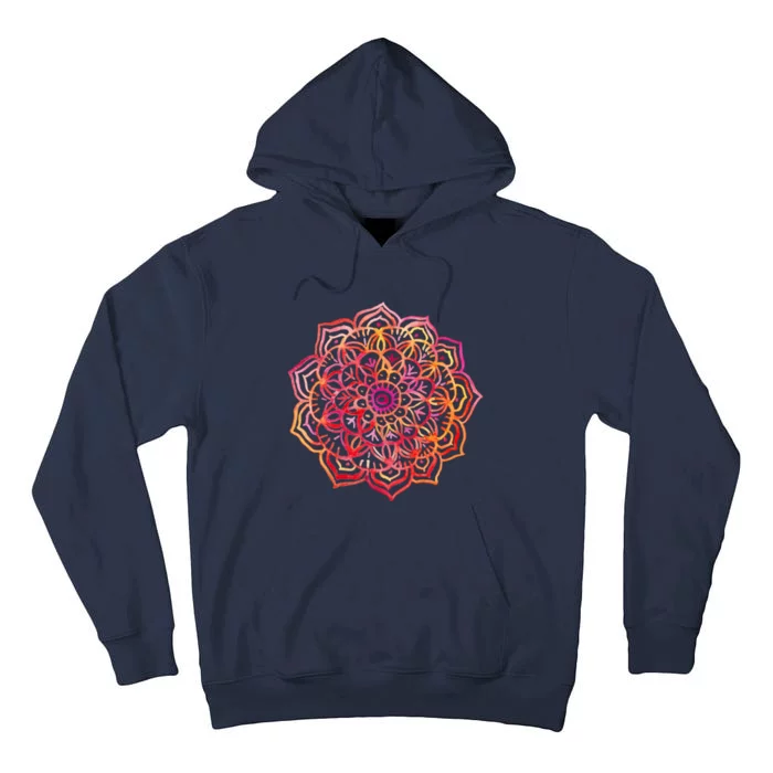 Watercolor Medallion In Sunset Colors Tall Hoodie