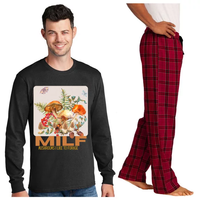 Women Mushrooms I Like To Forage Long Sleeve Pajama Set