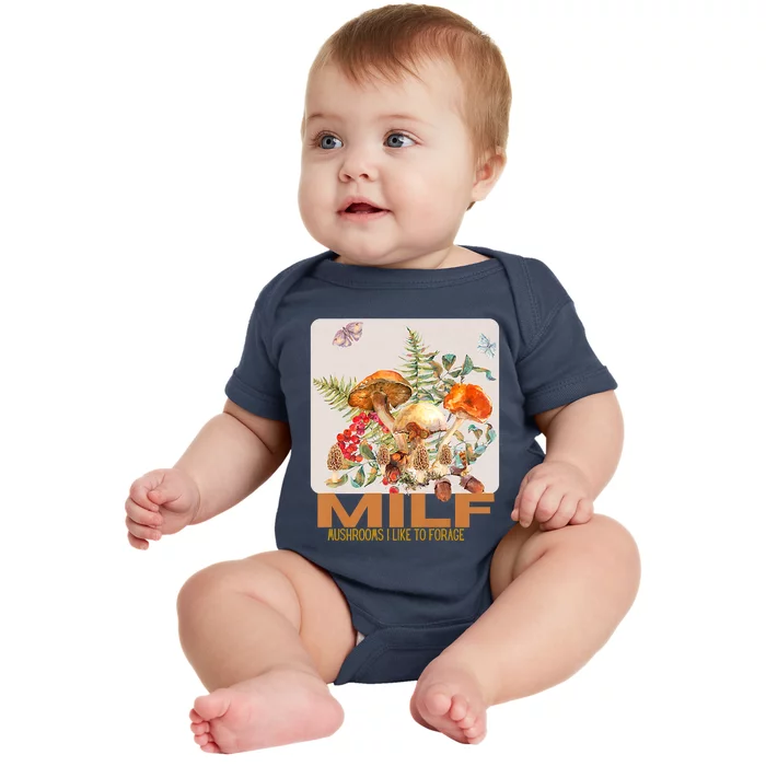 Women Mushrooms I Like To Forage Baby Bodysuit