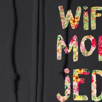 Wife Mom Jedi Full Zip Hoodie