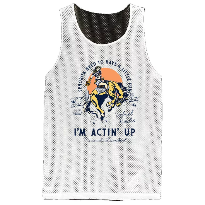 Women Miranda Lambert Actin Up Mesh Reversible Basketball Jersey Tank