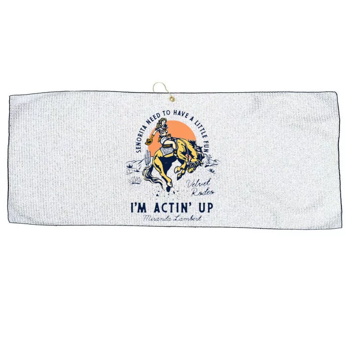 Women Miranda Lambert Actin Up Large Microfiber Waffle Golf Towel