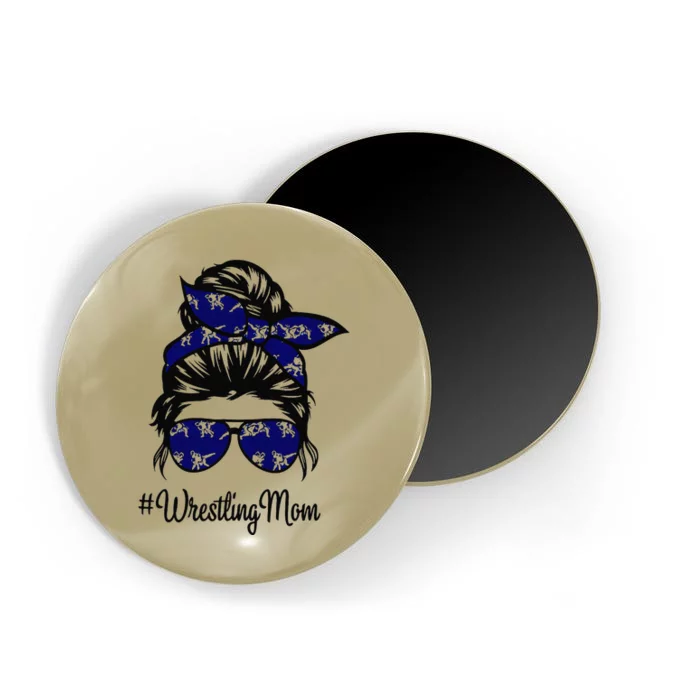 Wrestling Mom Life Mothers Day Messy Bun Magnet