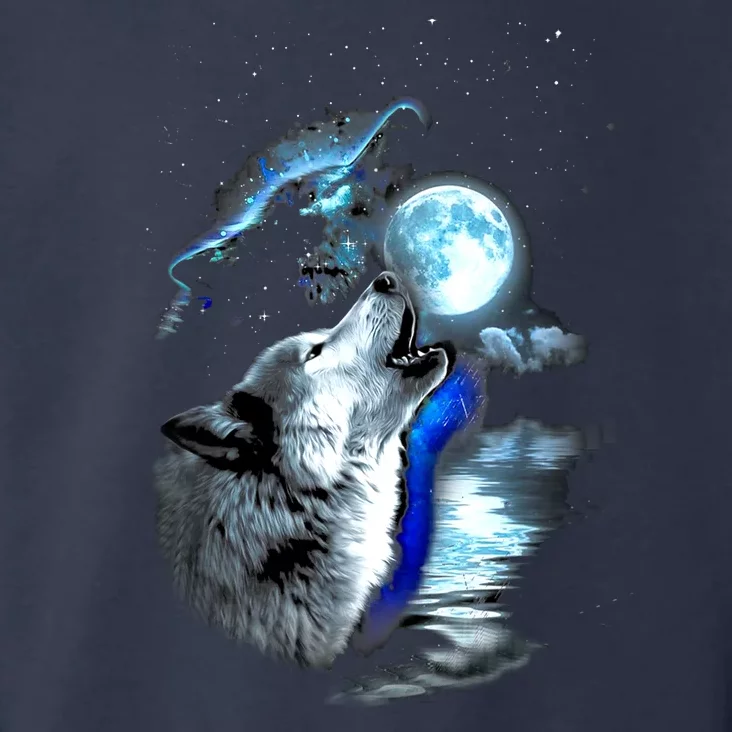 Wolf Moon Lake Wolf Howling Full Moon Wolf Graphics Design Toddler Hoodie