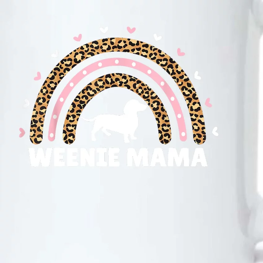 Weenie Mama Leopard Rainbow Dachshund Lover Gift Black Color Changing Mug