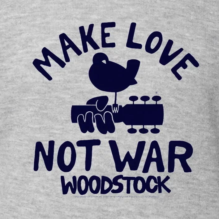 W.Oodstock Make Love Not War Toddler Sweatshirt