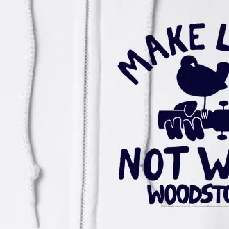 W.Oodstock Make Love Not War Full Zip Hoodie