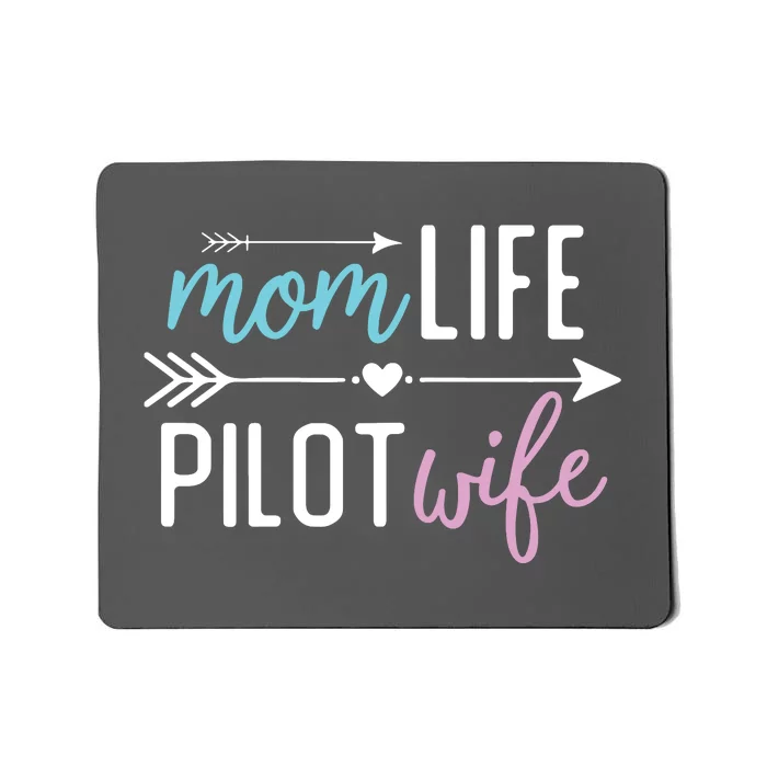 Womens Mom Life Pilot Wife Gift For Girlfriend Wife Mousepad