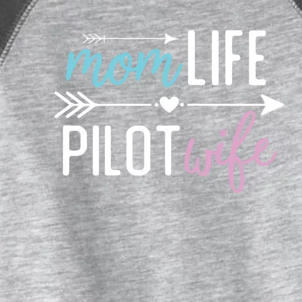 Womens Mom Life Pilot Wife Gift For Girlfriend Wife Toddler Fine Jersey T-Shirt