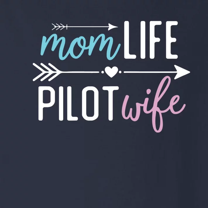 Womens Mom Life Pilot Wife Gift For Girlfriend Wife Toddler Long Sleeve Shirt