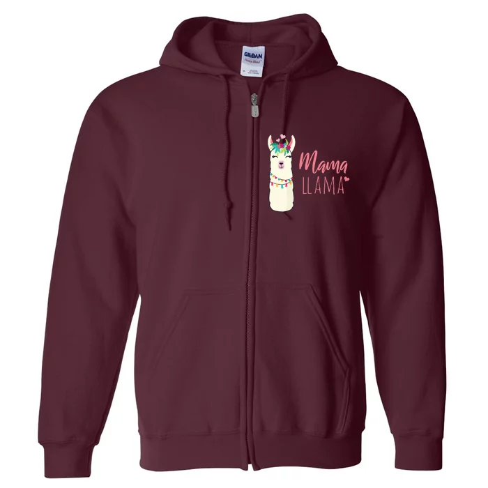 Womens Mama Llama Full Zip Hoodie