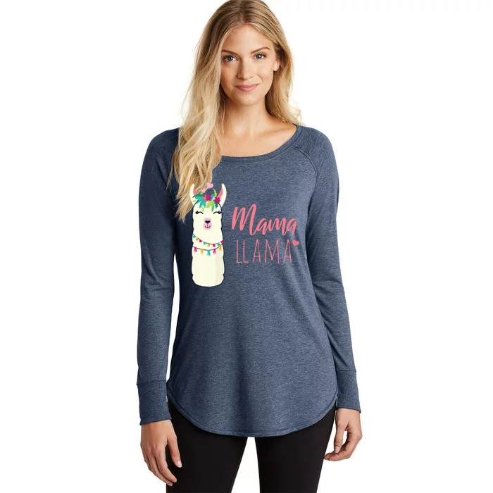 Womens Mama Llama Women's Perfect Tri Tunic Long Sleeve Shirt