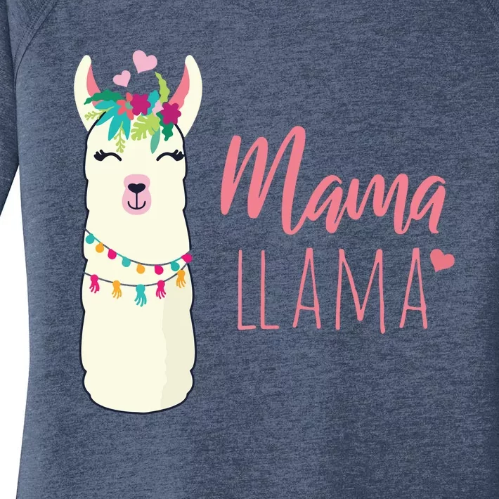 Womens Mama Llama Women's Perfect Tri Tunic Long Sleeve Shirt