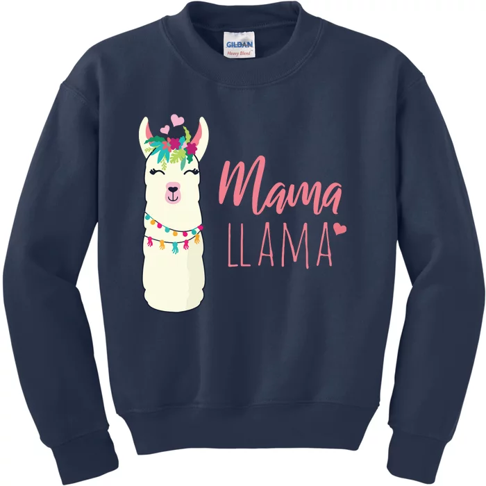 Womens Mama Llama Kids Sweatshirt