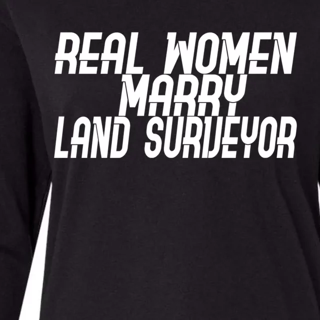 Wo Marry Land Surveyor Gift Womens Cotton Relaxed Long Sleeve T-Shirt