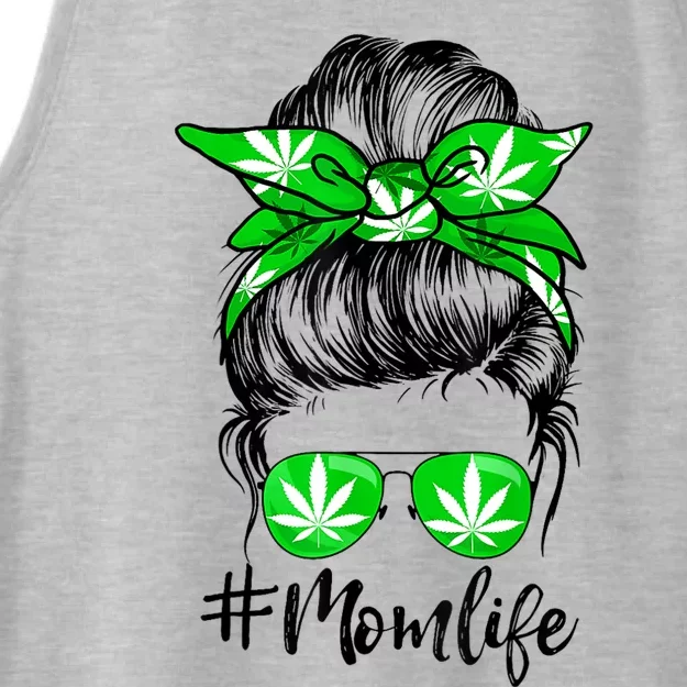 Weed Mom Life Smoker Pot Leaf Cannabis Marijuana Stoner 420 Ladies Tri-Blend Wicking Tank