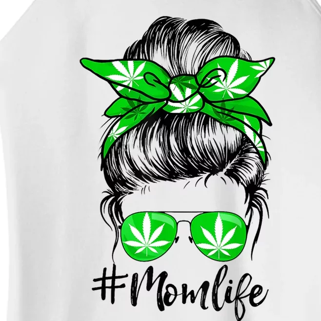 Weed Mom Life Smoker Pot Leaf Cannabis Marijuana Stoner 420 Women’s Perfect Tri Rocker Tank