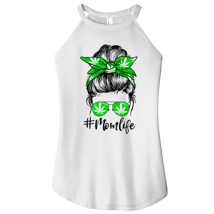 Weed Mom Life Smoker Pot Leaf Cannabis Marijuana Stoner 420 Women’s Perfect Tri Rocker Tank