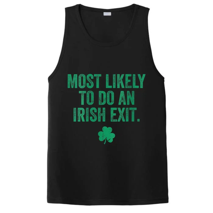 Womens Most Likely To Do An Irish Exit Performance Tank