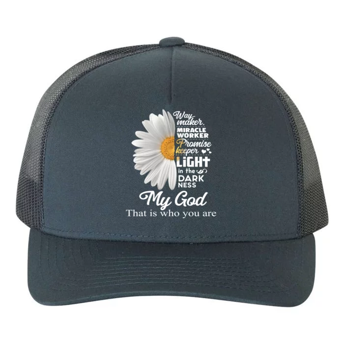 Way Maker Miracle Worker Promise Keeper Light Jesus Daisy Gift Yupoong Adult 5-Panel Trucker Hat