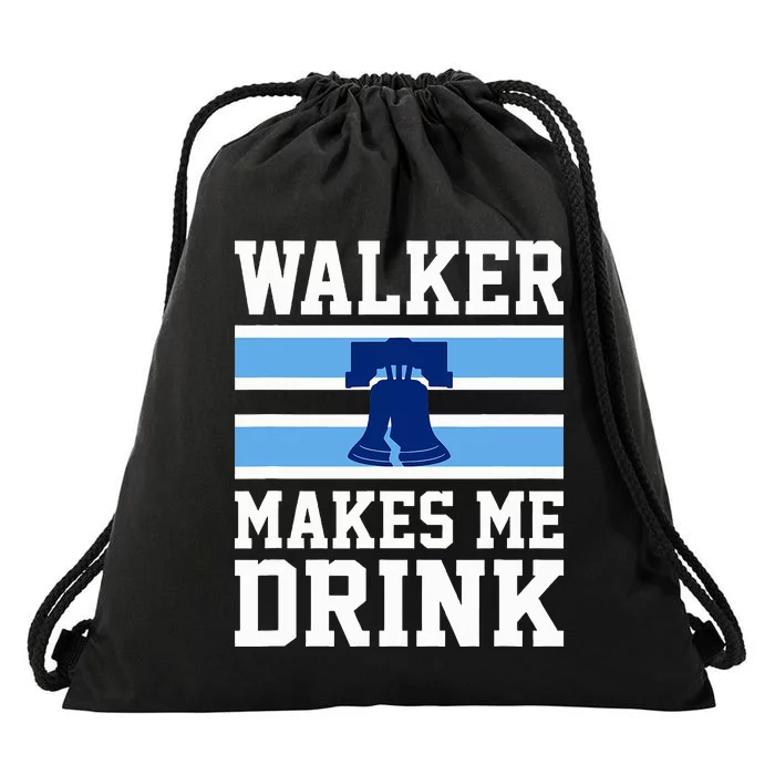 Walker Makes Me Drink Drawstring Bag