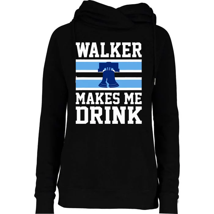 Walker Makes Me Drink Womens Funnel Neck Pullover Hood