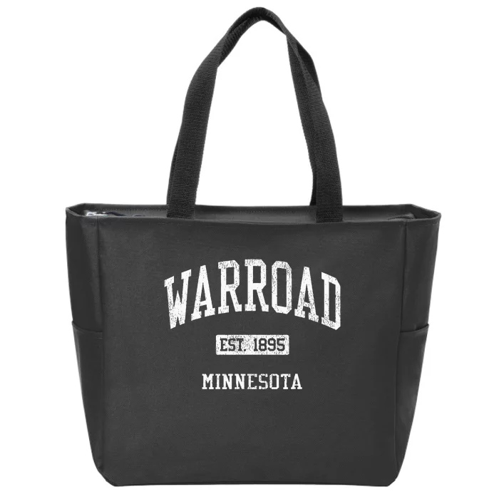 Warroad Minnesota Mn Js04 Vintage Athletic Sports Zip Tote Bag