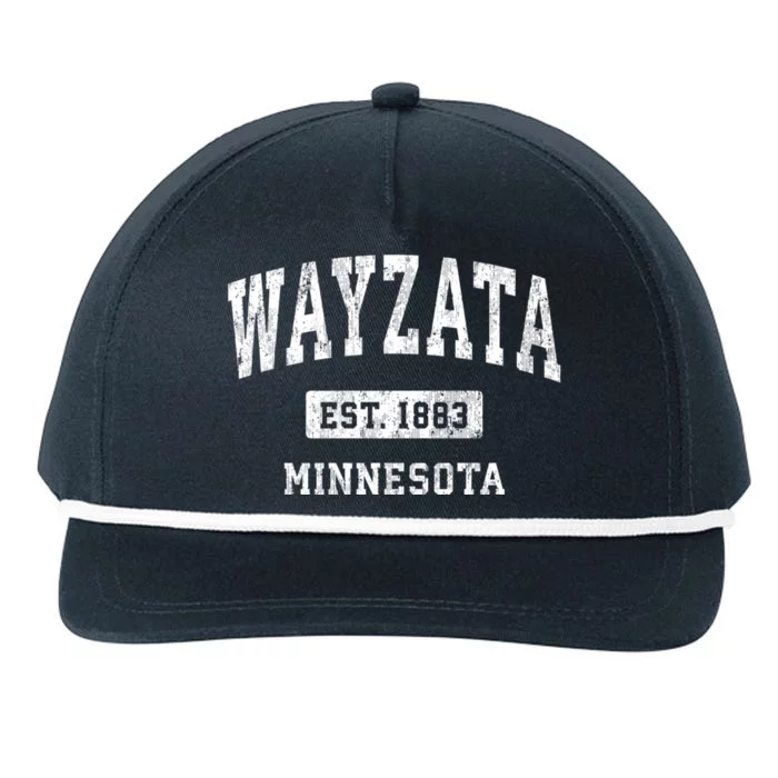 Wayzata Minnesota Mn Vintage Athletic Sports Snapback Five-Panel Rope Hat