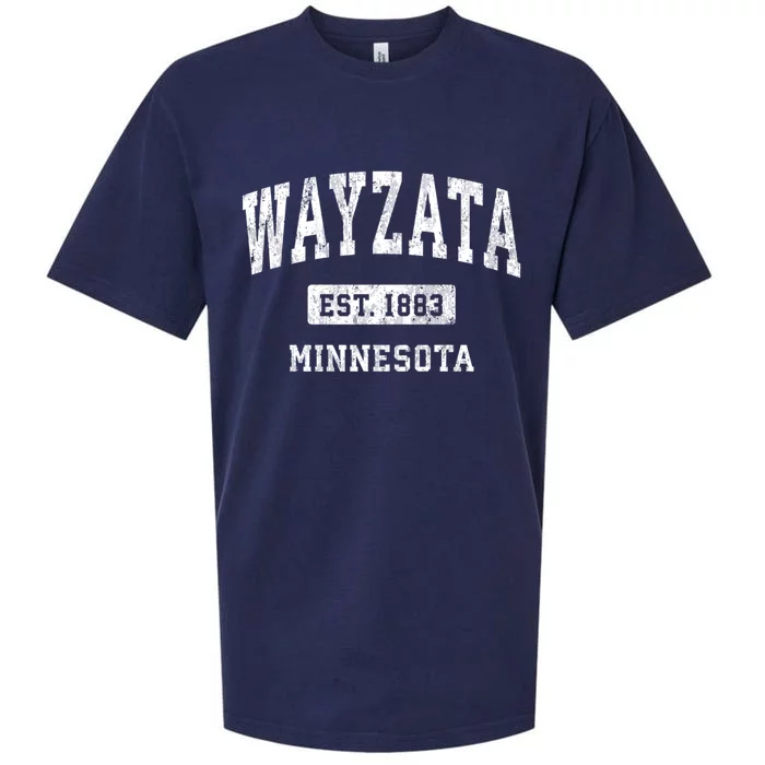 Wayzata Minnesota Mn Vintage Athletic Sports Sueded Cloud Jersey T-Shirt