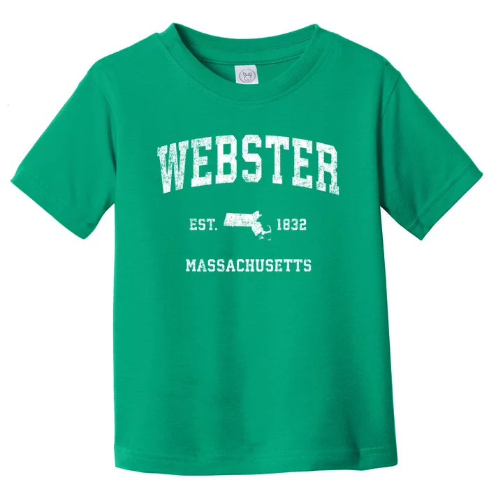 Webster Massachusetts Ma Vintage Athletic Sports Toddler T-Shirt