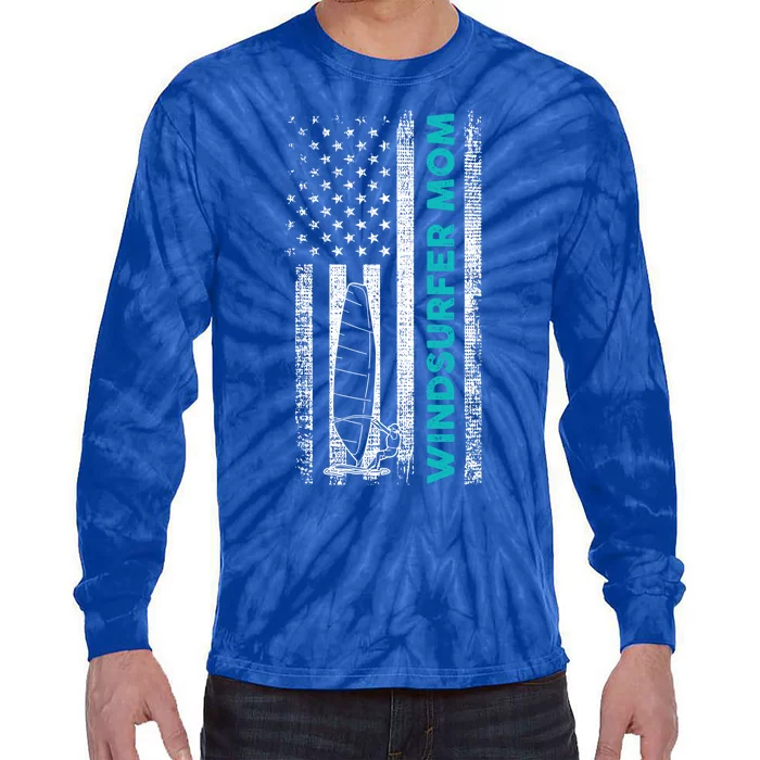 Windsurfing Mom Mother Windsurfer Gift Tie-Dye Long Sleeve Shirt