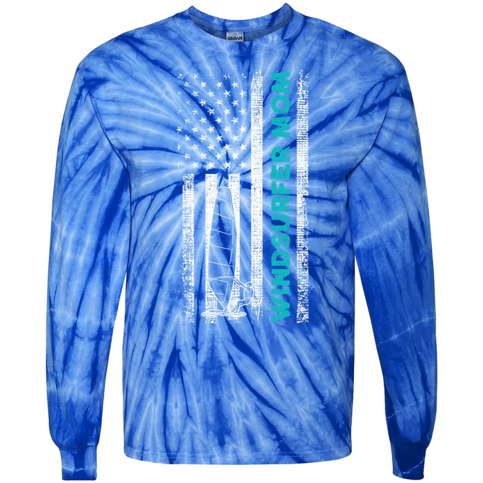 Windsurfing Mom Mother Windsurfer Gift Tie-Dye Long Sleeve Shirt