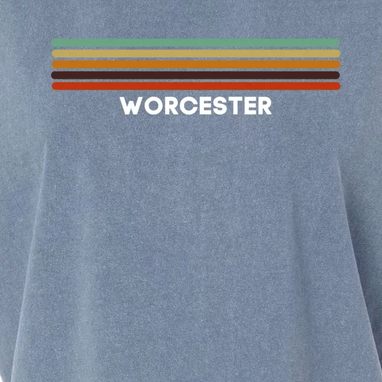 Worcester Massachusetts Ma Us Cities Of America Retro Gift Garment-Dyed Women's Muscle Tee