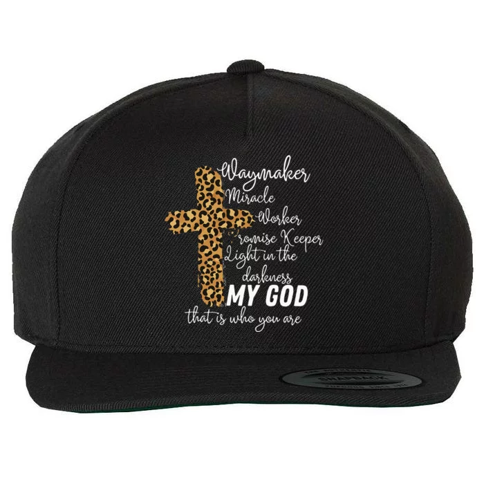 Way Maker Miracle Worker Promise Keeper Light Christian Wool Snapback Cap