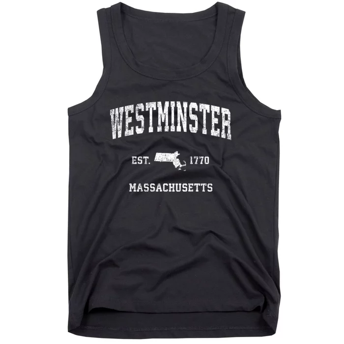 Westminster Massachusetts Ma Vintage Athletic Sports Tank Top