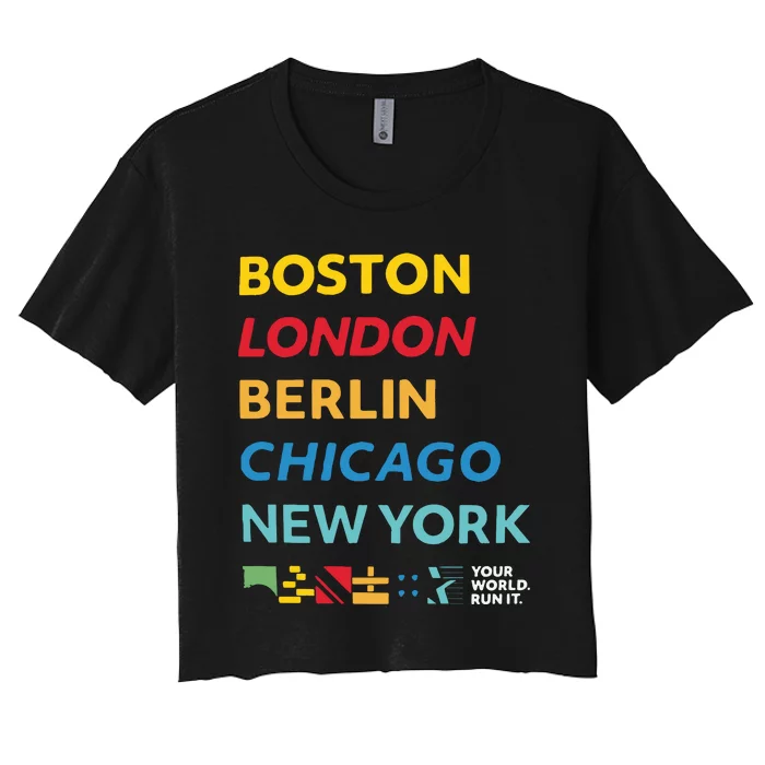 World Marathon Majors Sportiqe Women's Crop Top Tee