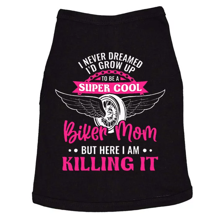 Womens Motorcycle Mom Motorbike Graphic Funny Biker Mom Doggie Tank