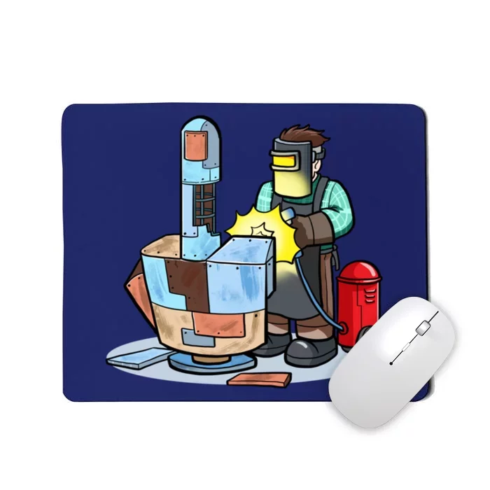 Welding Metal Middle Finger Welder Mousepad