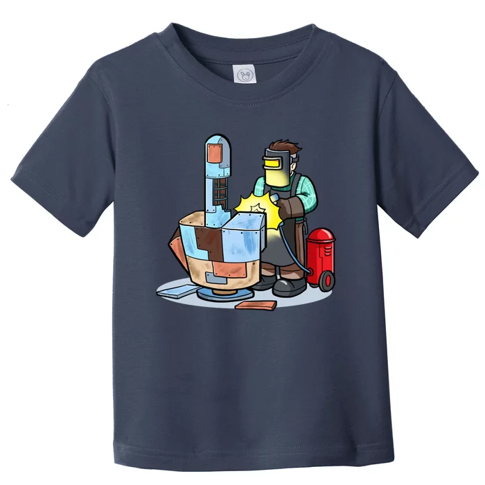 Welding Metal Middle Finger Welder Toddler T-Shirt