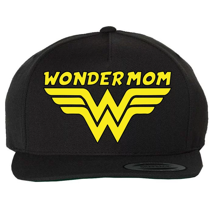 Wonder Mom Mother's Day Gift Wool Snapback Cap