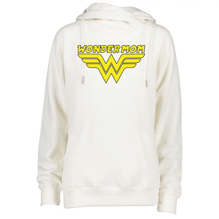 Wonder Mom Mother's Day Gift Womens Funnel Neck Pullover Hood