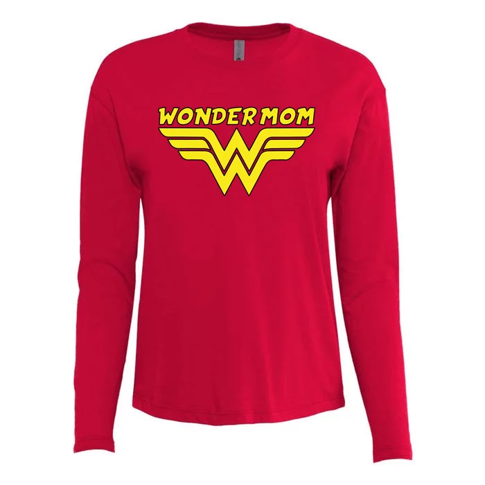 Wonder Mom Mother's Day Gift Womens Cotton Relaxed Long Sleeve T-Shirt