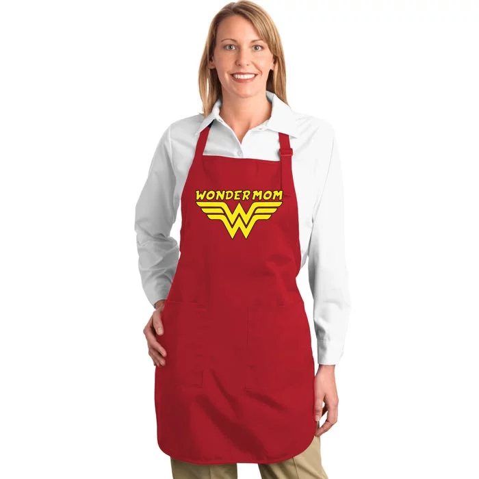 Wonder Mom Mother's Day Gift Full-Length Apron With Pocket